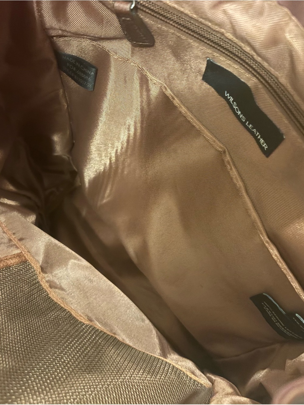 Wilsons Leather Brown Leather Drawstring Backpack - Picture 12 of 16